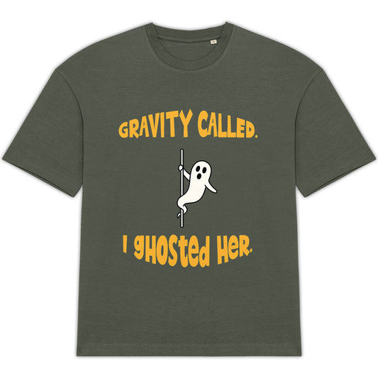 oversized tee shirt ghost gravity orange