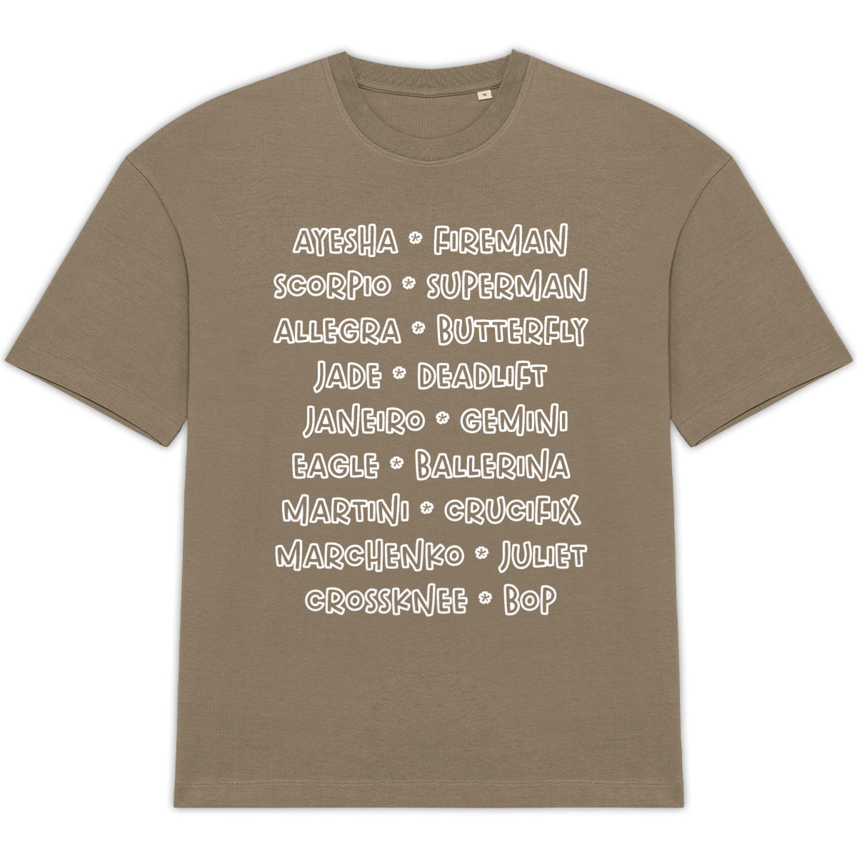 Tee shirt oversize marron figures