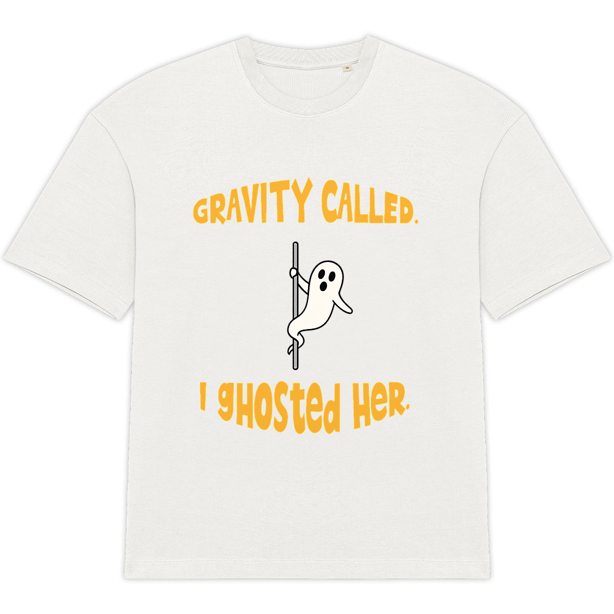 oversized tee shirt ghost gravity orange