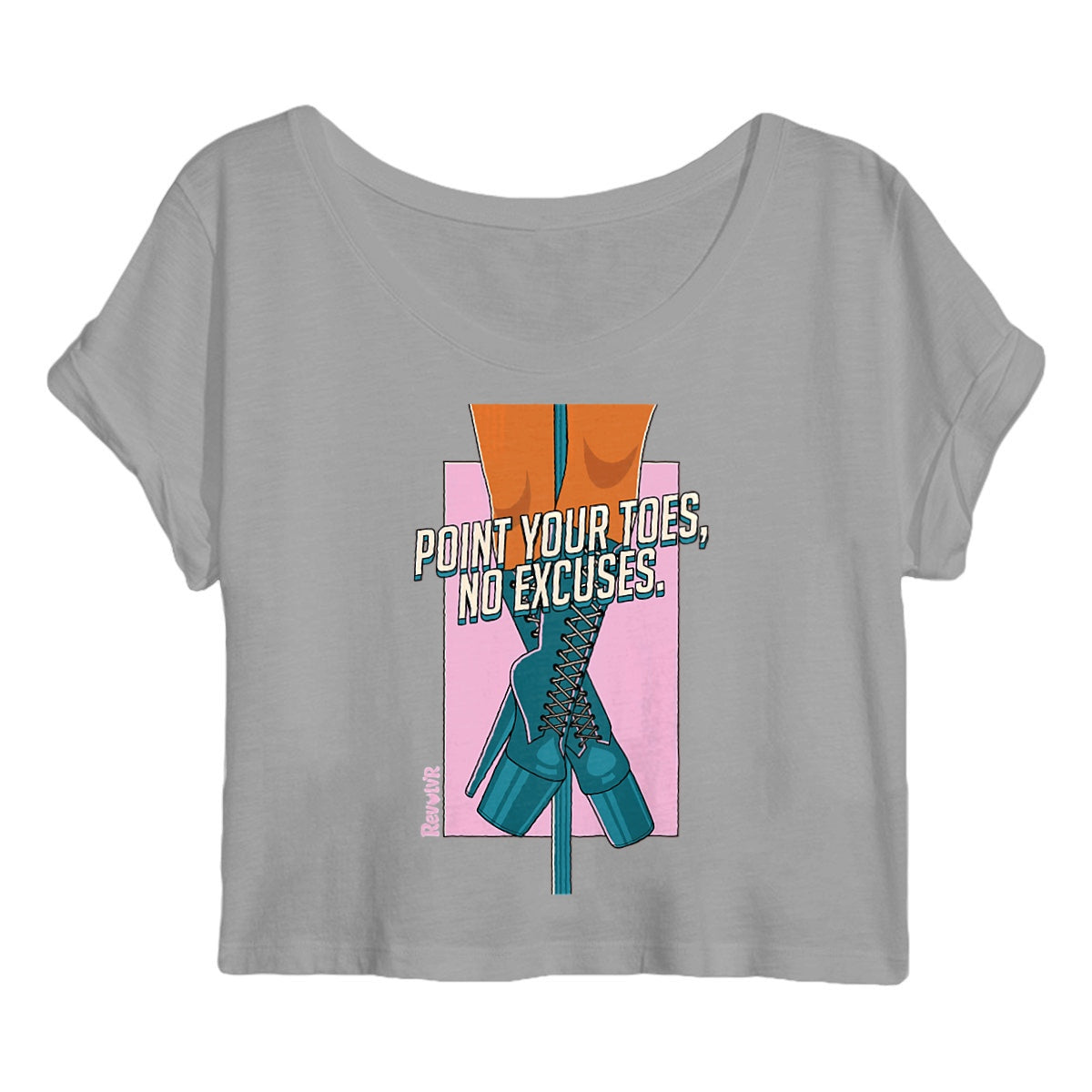 crop top gris point your toes 