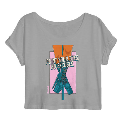 crop top gris point your toes 