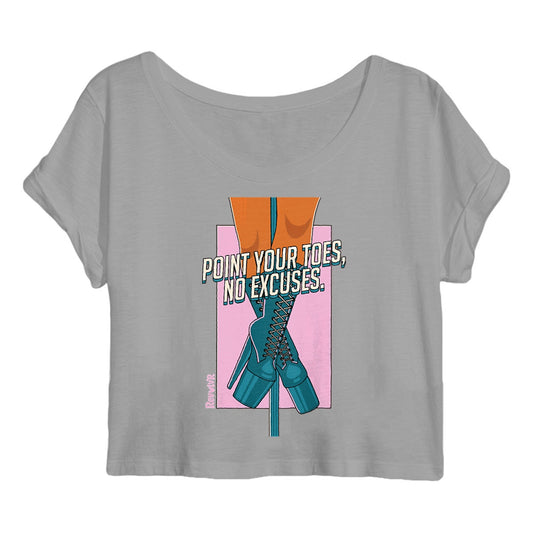 crop top gris point your toes 