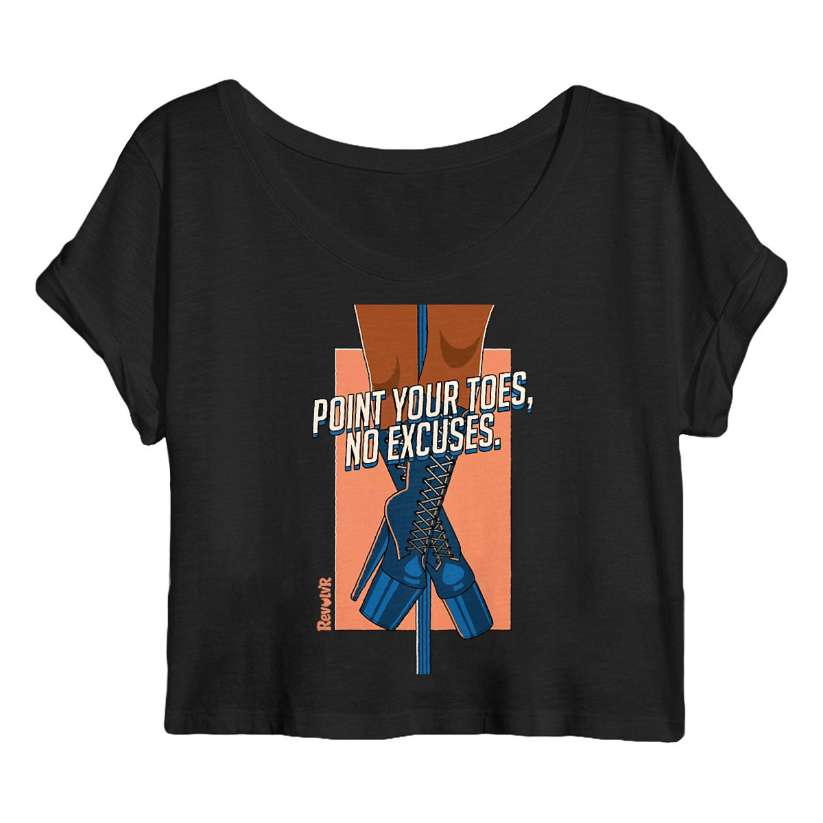 crop top noir point your toes 
