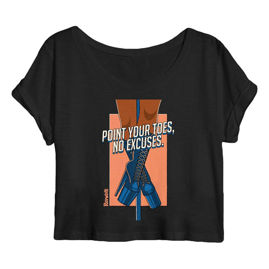 crop top noir point your toes 