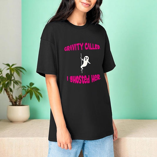 T-shirt oversize noir | Gravity Ghost