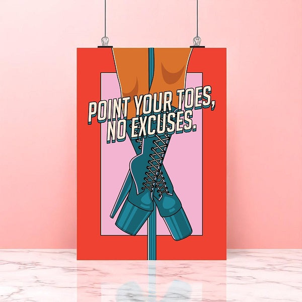 Post'R - Point your toes - rouge