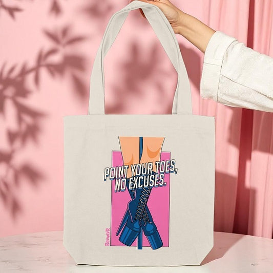 Le tote-bag - Point your toes - rose